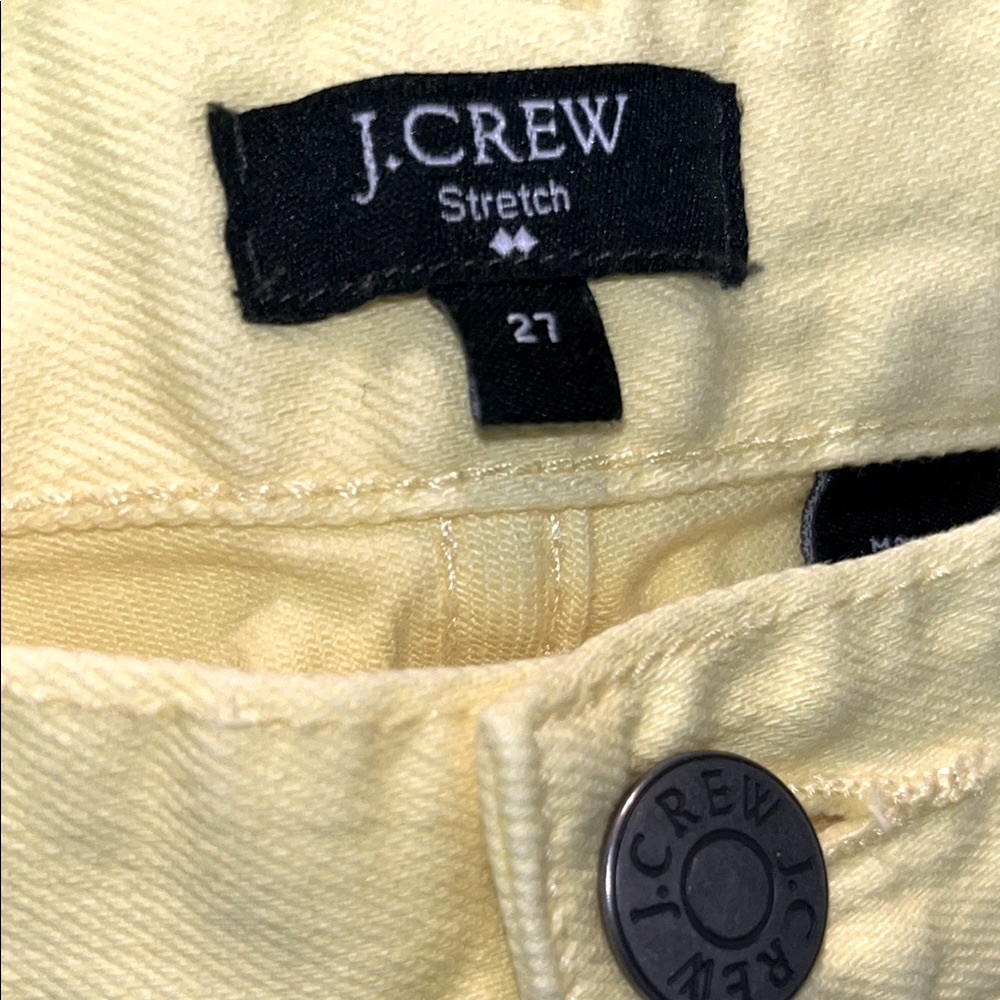 NWOTs J. Crew Yellow Toothpick Jeans Vibrant and Eye-Catching Size 27 - Picture 9 of 9